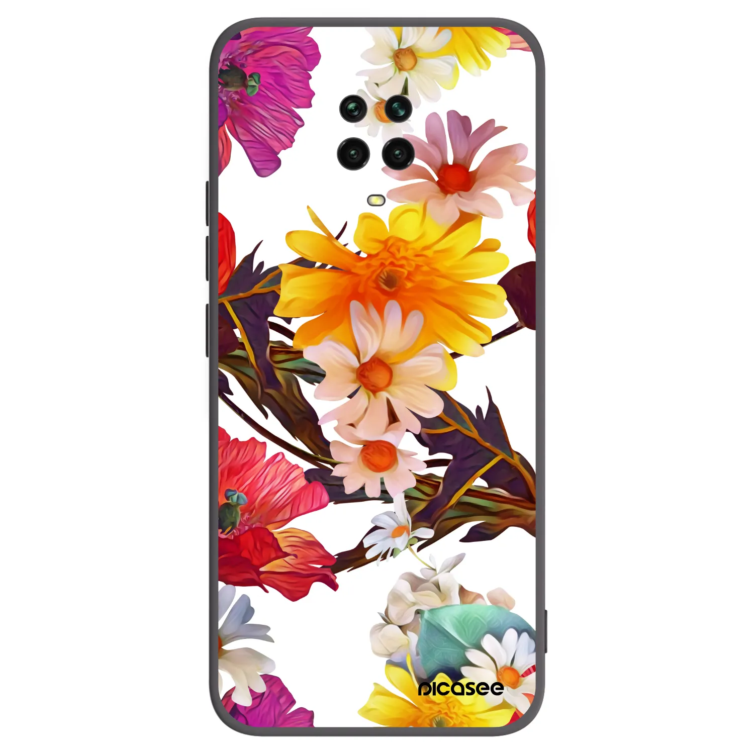 Picasee Xiaomi Redmi Note 9 Pro Hülle - Schwarzes Silikon - Meadow