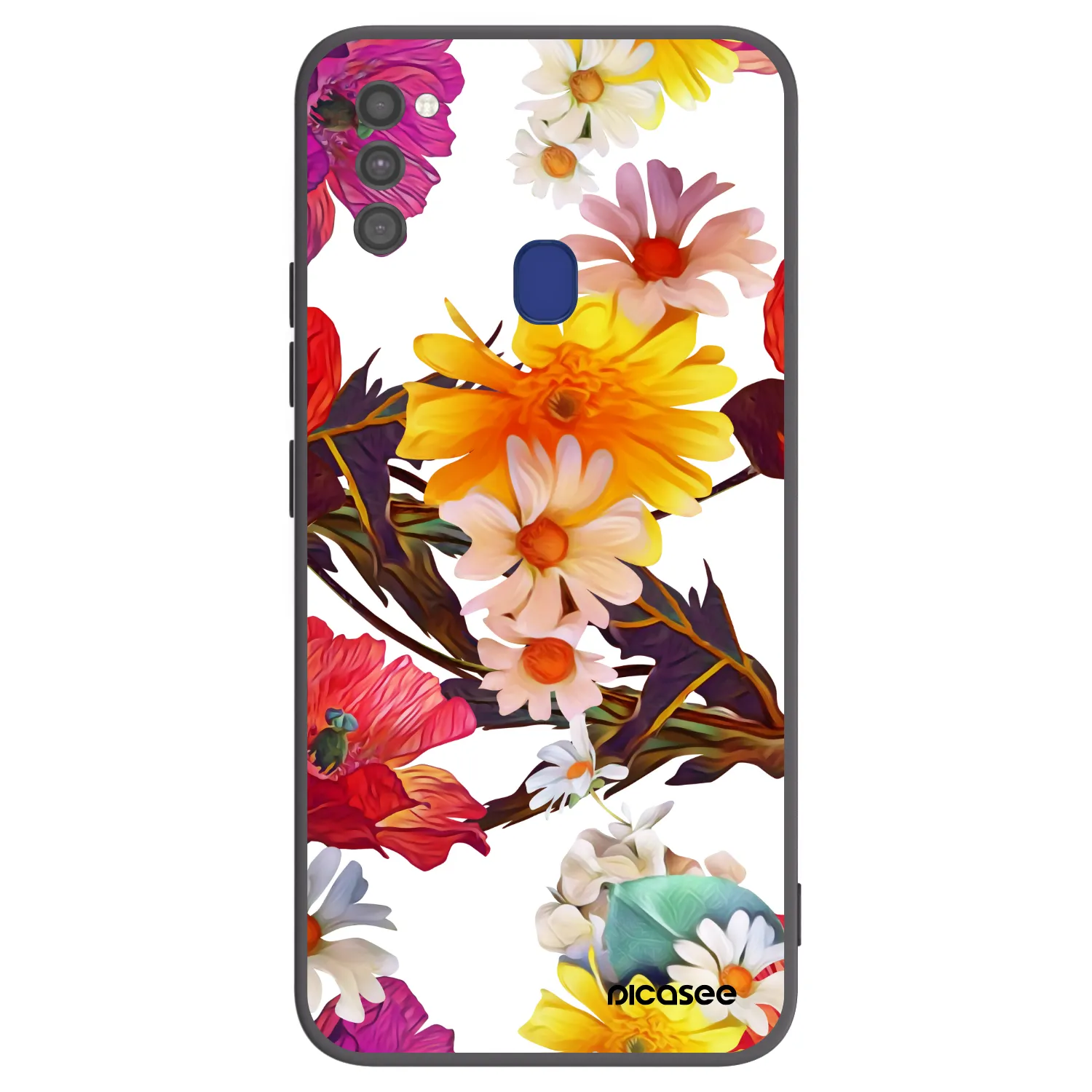 Picasee Samsung Galaxy M21 M215F Hülle - Schwarzes Silikon - Meadow