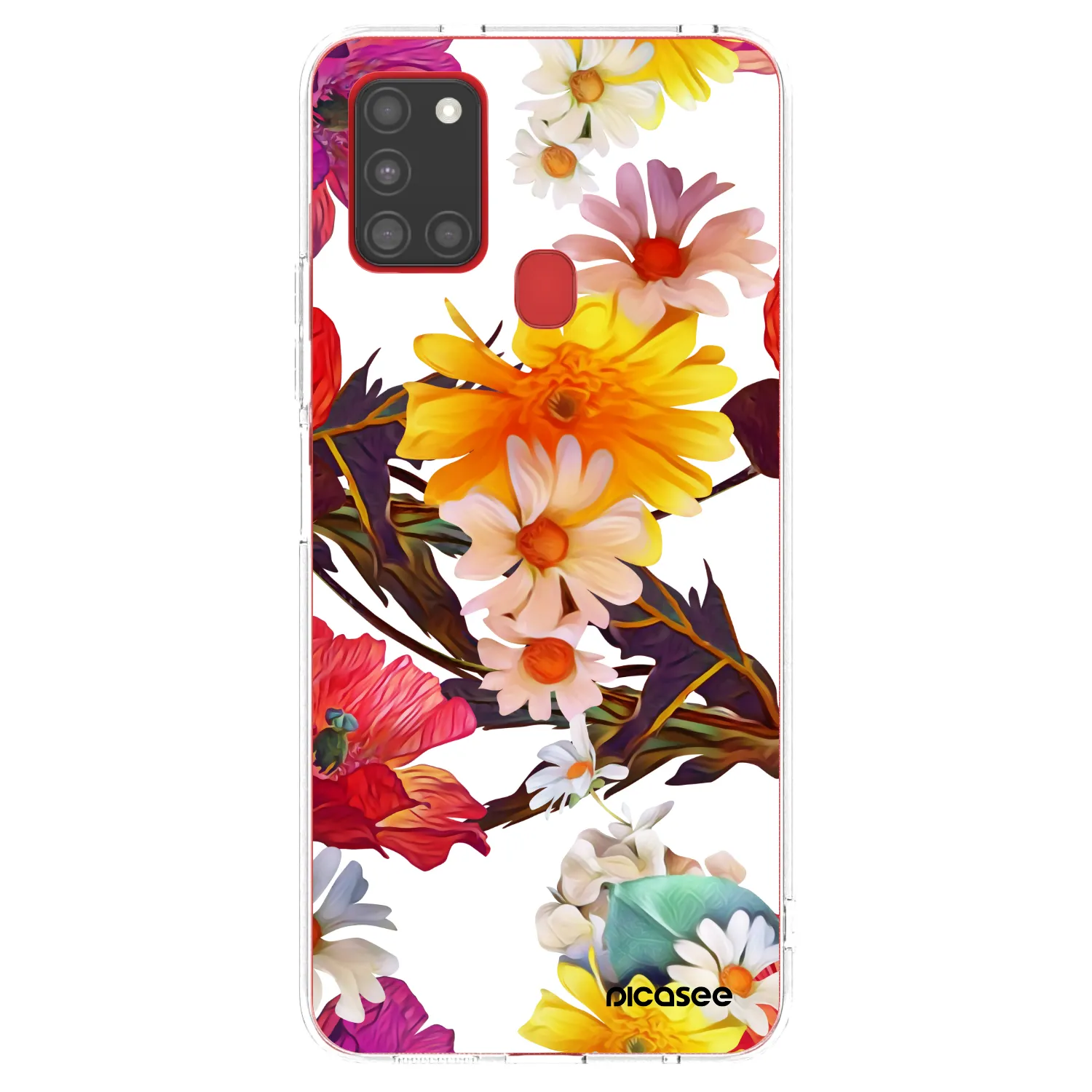 Picasee Samsung Galaxy A21s Hülle - Transparentes Silikon - Meadow