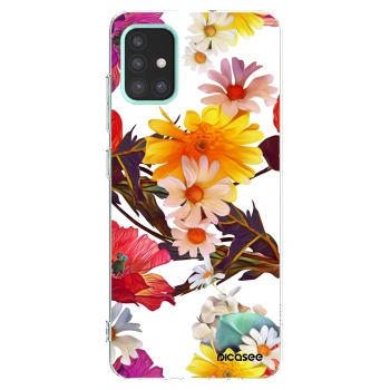 Picasee Samsung Galaxy M31s Hülle - Transparentes Silikon - Meadow