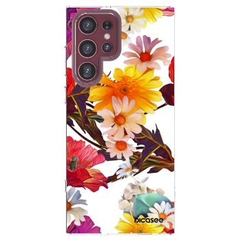 Picasee Samsung Galaxy S22 Ultra 5G Hülle - Transparentes Silikon - Meadow