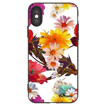 Picasee Apple iPhone X/XS Hülle - Schwarzes Silikon - Meadow