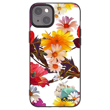 Picasee Apple iPhone 15 Plus Hülle - Schwarzes Silikon - Meadow