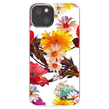Picasee Apple iPhone 15 Plus Hülle - Transparentes Silikon - Meadow