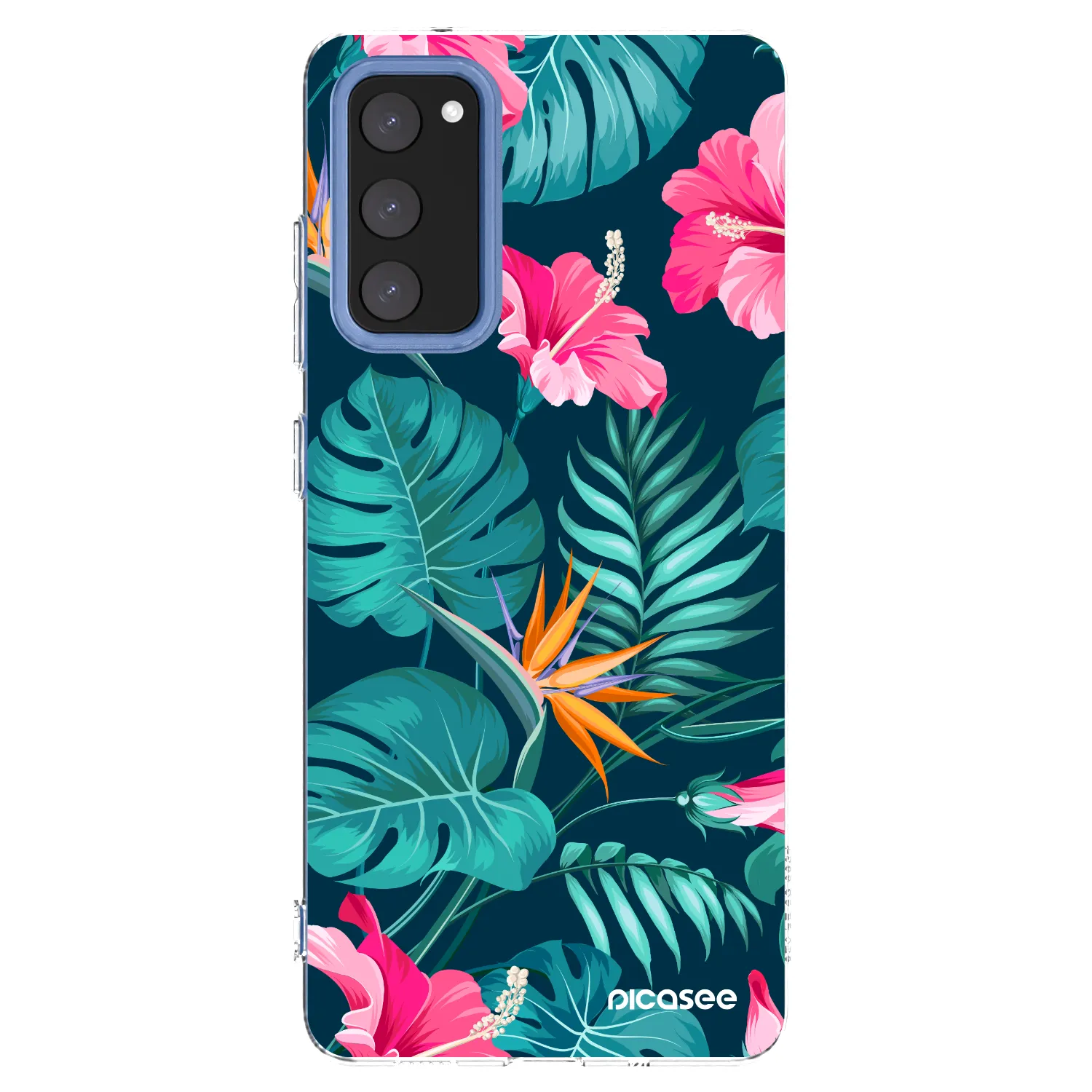 Picasee Samsung Galaxy S20 FE Hülle - Transparentes Silikon - Pink Monstera