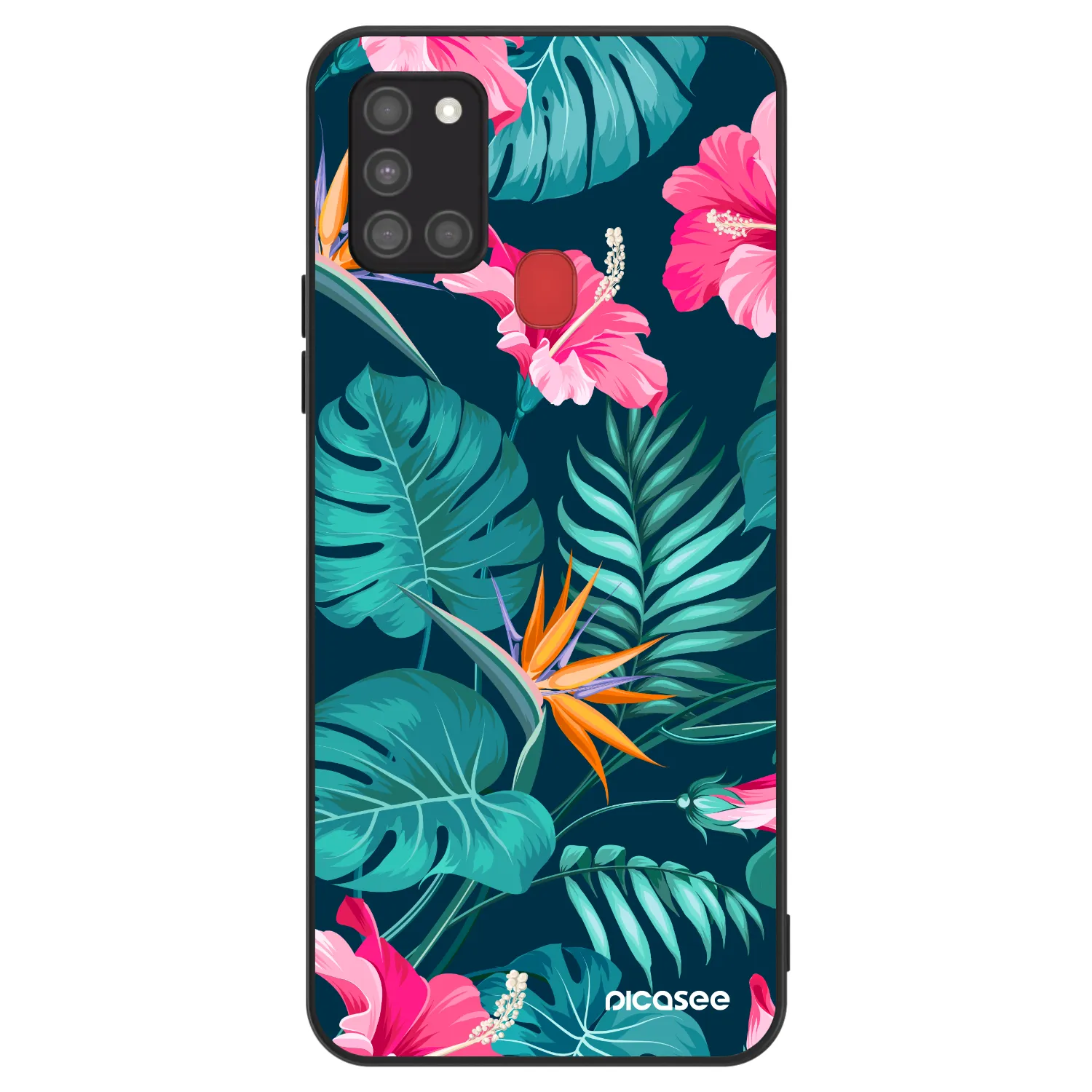 Picasee ULTIMATE CASE für Samsung Galaxy A21s - Pink Monstera