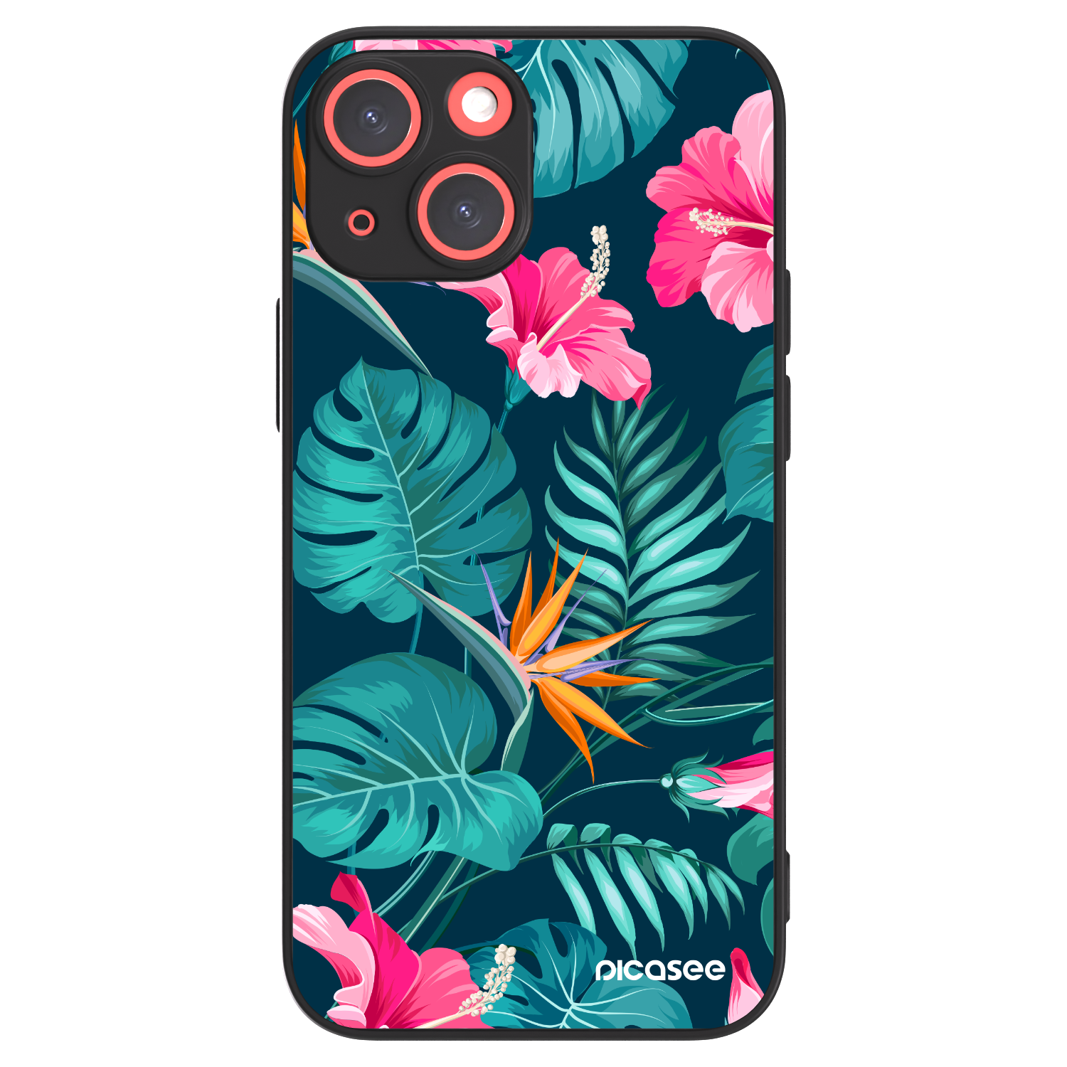 Picasee ULTIMATE CASE MagSafe für Apple iPhone 13 mini - Pink Monstera