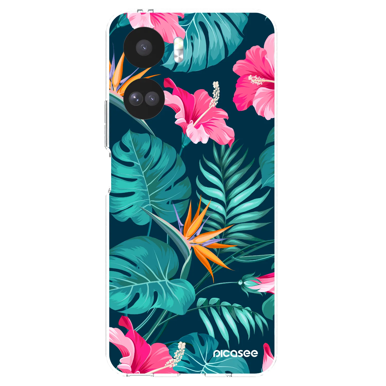 Picasee Honor 90 Lite 5G Hülle - Transparentes Silikon - Pink Monstera