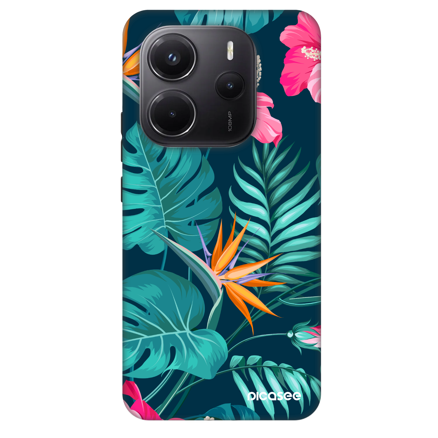 Picasee Fashion Case für Xiaomi Redmi Note 14 5G - Pink Monstera