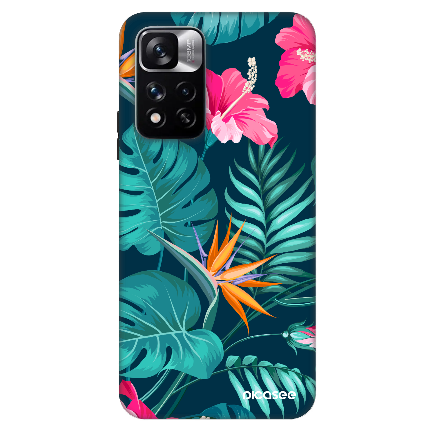 Picasee Fashion Case für Xiaomi Redmi Note 11 Pro 5G - Pink Monstera