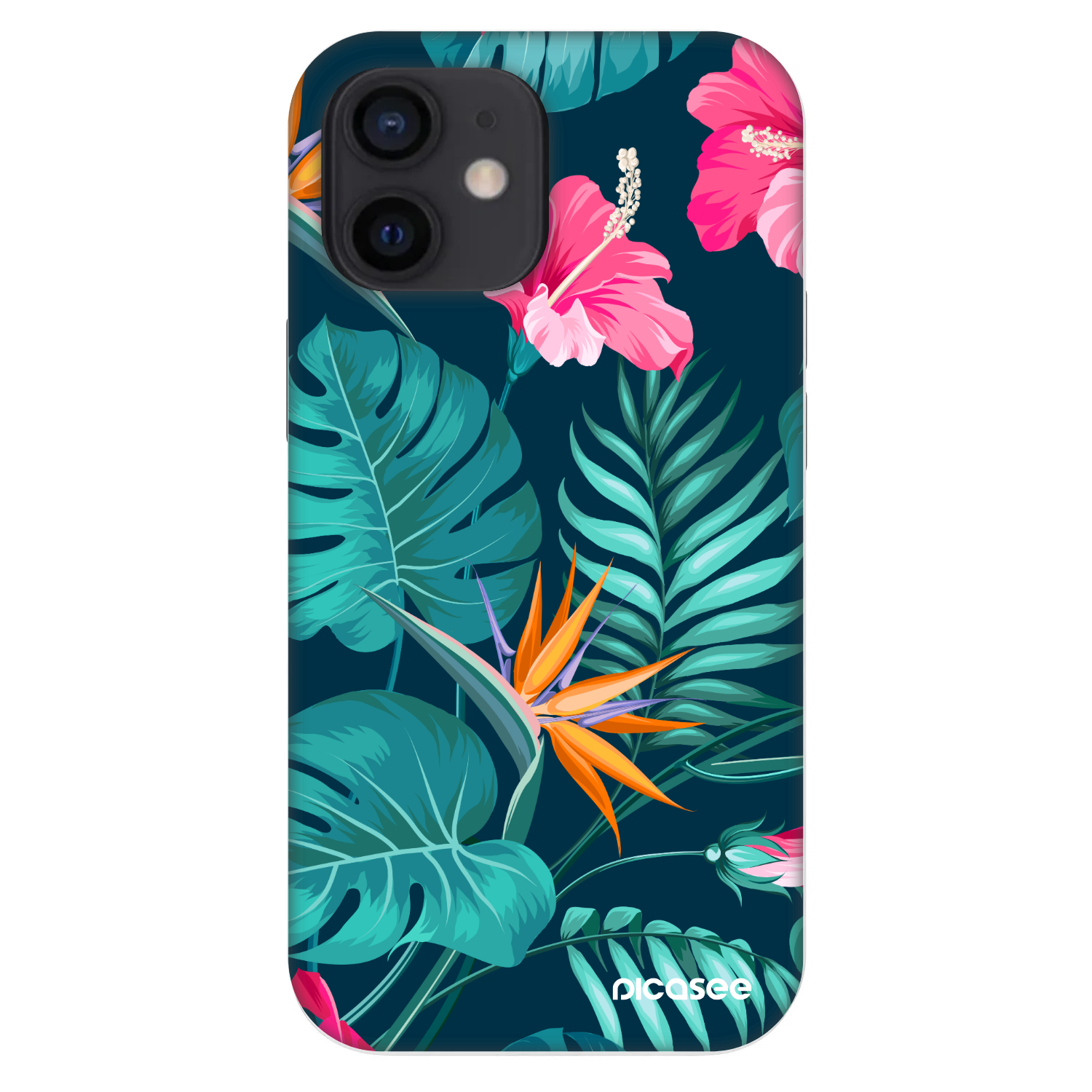 Picasee Fashion Case für Apple iPhone 12 mini - Pink Monstera