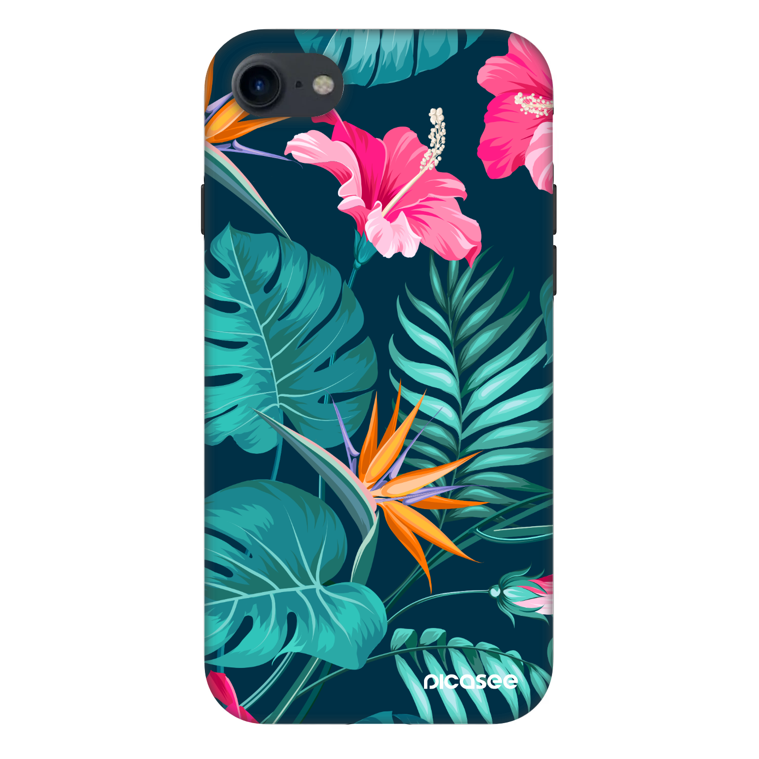 Picasee Fashion Case für Apple iPhone SE 2020 - Pink Monstera