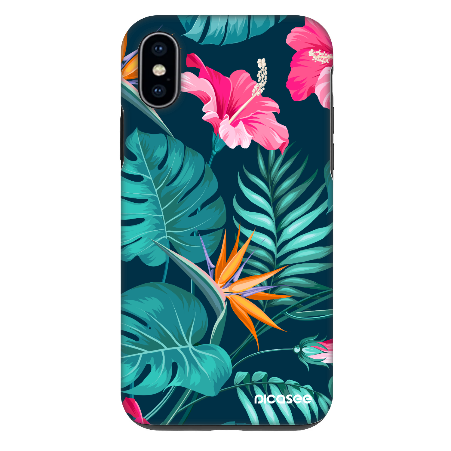 Picasee Fashion Case für Apple iPhone X/XS - Pink Monstera