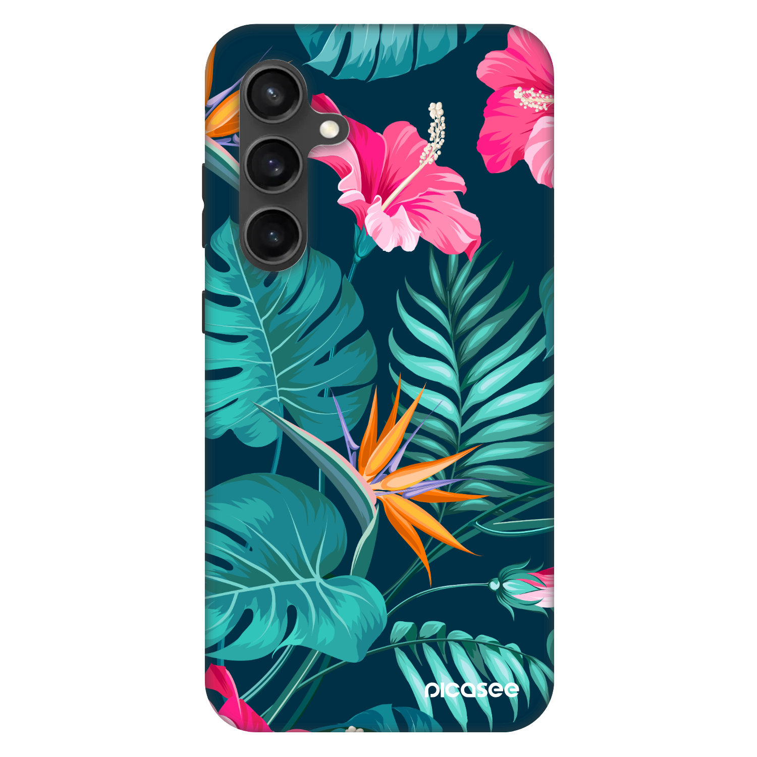 Picasee Fashion Case für Samsung Galaxy S24 FE S721B - Pink Monstera