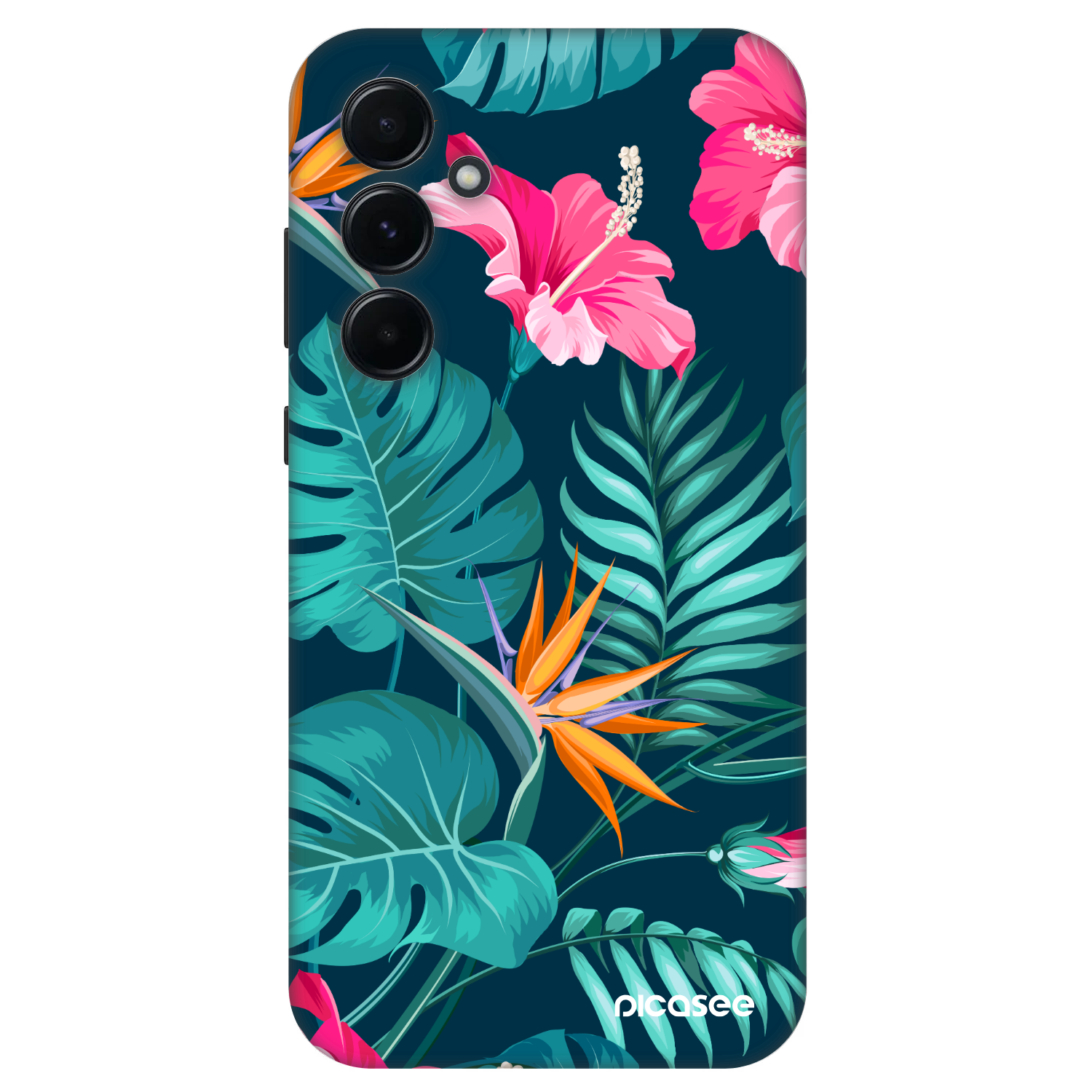 Picasee Fashion Case für Samsung Galaxy A55 5G A556B - Pink Monstera