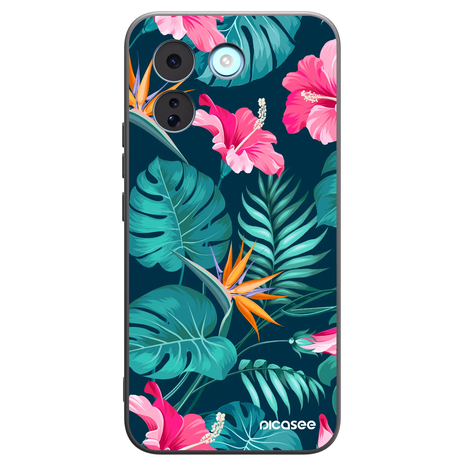 Picasee Xiaomi Redmi Note 17 Pro MAX 5G Hülle - Schwarzes Silikon - Pink Monstera