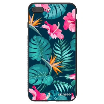Hülle für Apple iPhone 7 Plus - Pink Monstera