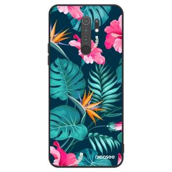 Hülle für Xiaomi Redmi 9 - Pink Monstera
