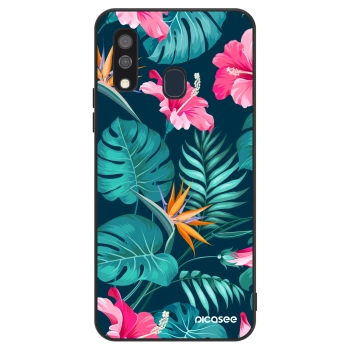 Hülle für Samsung Galaxy A40 A405F - Pink Monstera