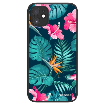 Picasee ULTIMATE CASE MagSafe für Apple iPhone 11 - Pink Monstera