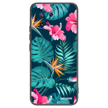 Picasee Xiaomi 13 Pro Hülle - Schwarzes Silikon - Pink Monstera
