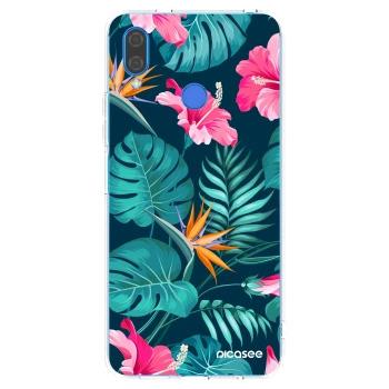 Picasee Huawei Nova 3i Hülle - Transparentes Silikon - Pink Monstera