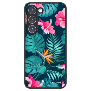 Picasee ULTIMATE CASE PowerShare für Samsung Galaxy S23 5G - Pink Monstera