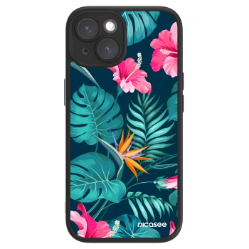 Hülle für Apple iPhone 15 - Pink Monstera
