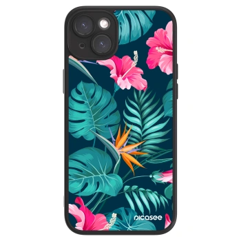 Picasee ULTIMATE CASE MagSafe für Apple iPhone 15 Plus - Pink Monstera