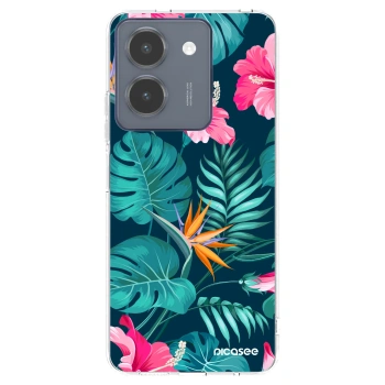 Hülle für Vivo Y36 4G - Pink Monstera