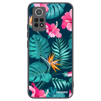 Picasee Xiaomi Redmi Note 12 Pro 4G Hülle - Schwarzes Silikon - Pink Monstera