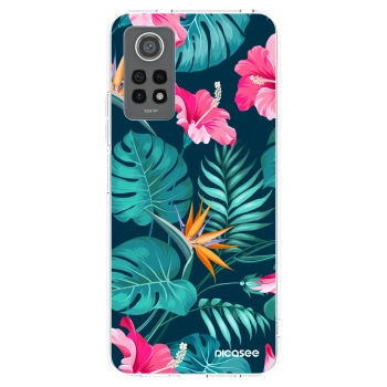 Picasee Xiaomi Redmi Note 12 Pro 4G Hülle - Transparentes Silikon - Pink Monstera