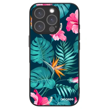 Hülle für Apple iPhone 16 Pro - Pink Monstera