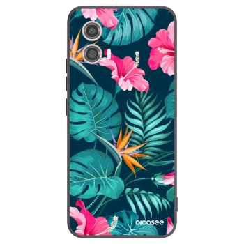 Hülle für Motorola Moto G53 5G - Pink Monstera