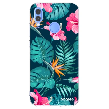 Picasee Honor 10 Lite Hülle - Transparentes Silikon - Pink Monstera