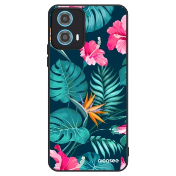 Hülle für Motorola Moto G34 5G - Pink Monstera