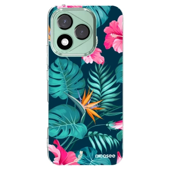 Picasee Honor 400 Lite 5G Hülle - Transparentes Silikon - Pink Monstera