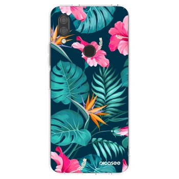 Picasee Xiaomi Redmi 7 Hülle - Transparentes Silikon - Pink Monstera