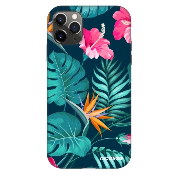 Hülle für Apple iPhone 11 Pro - Pink Monstera