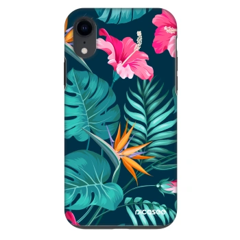 Hülle für Apple iPhone XR - Pink Monstera