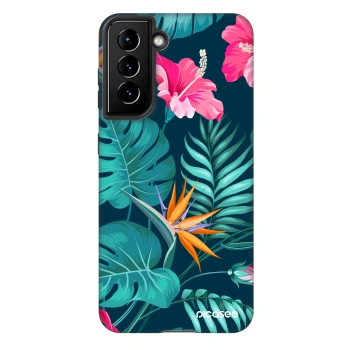 Picasee Fashion Case für Samsung Galaxy S22 5G - Pink Monstera