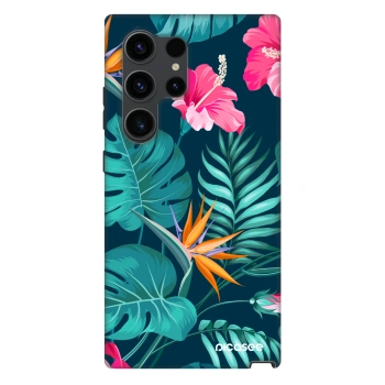 Hülle für Samsung Galaxy S24 Ultra S928B 5G - Pink Monstera