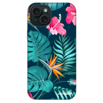 Hülle für Apple iPhone 14 - Pink Monstera