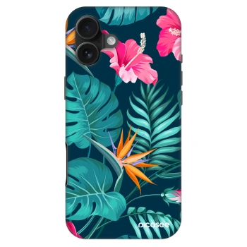 Hülle für Apple iPhone 16 Plus - Pink Monstera