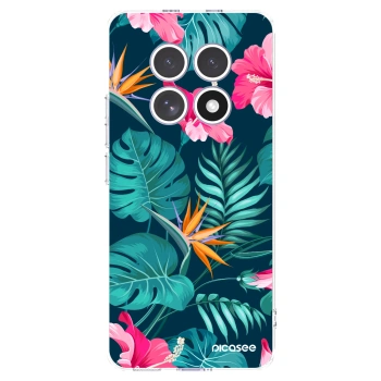 Picasee Xiaomi Redmi Note 15 Hülle - Transparentes Silikon - Pink Monstera