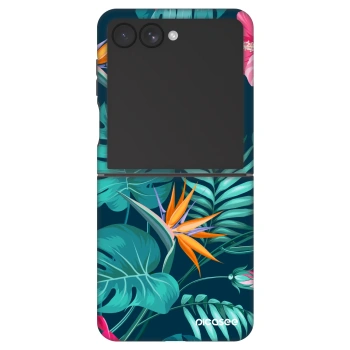 Picasee Fashion Case für Samsung Galaxy Z Flip7 5G - Pink Monstera