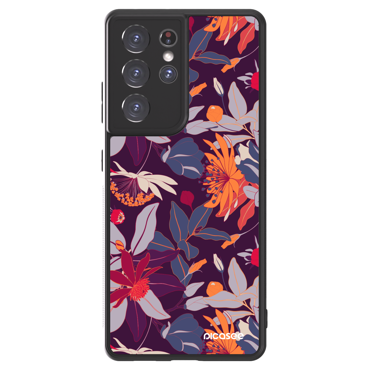 Picasee ULTIMATE CASE für Samsung Galaxy S21 Ultra 5G G998B - Purple Leaf