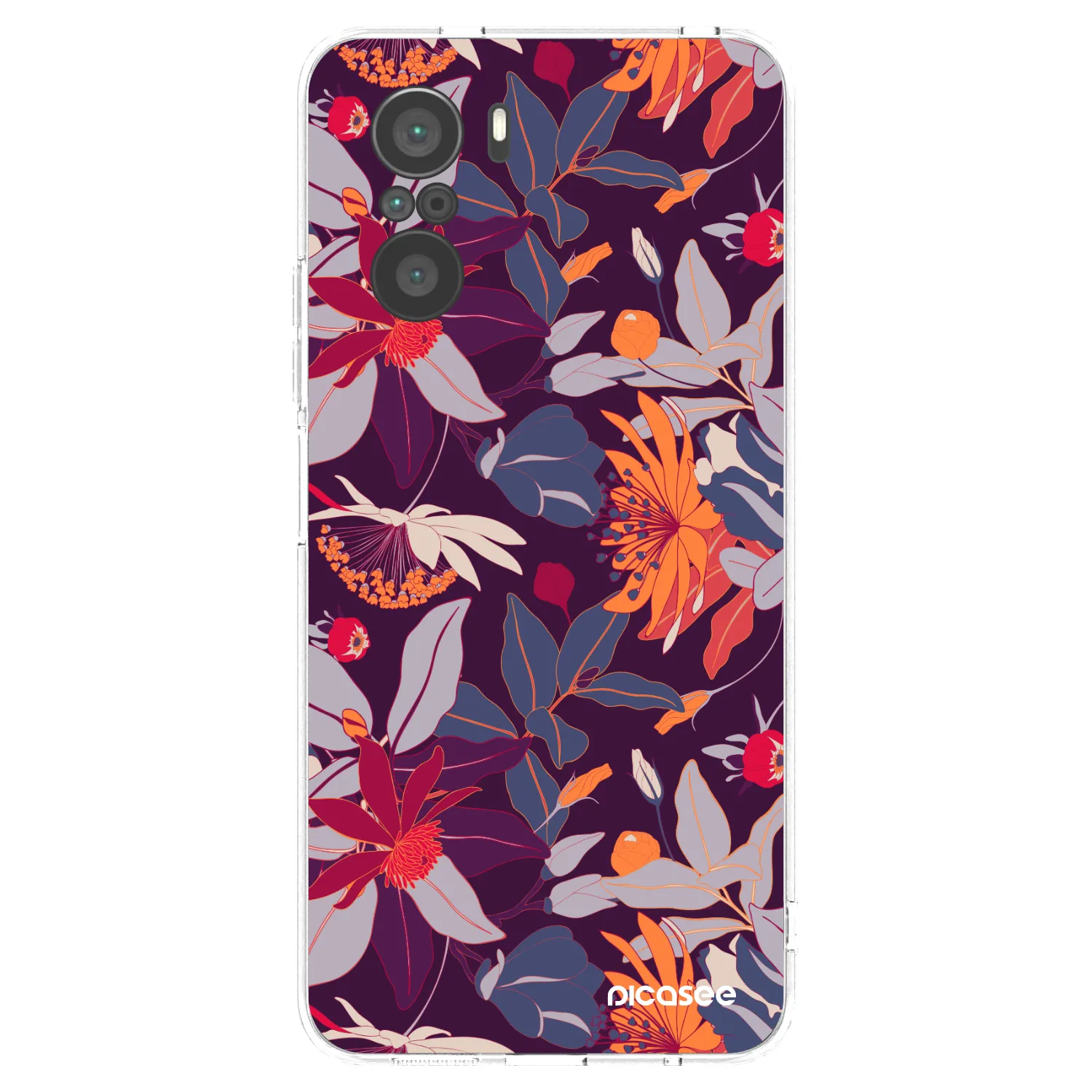 Picasee Xiaomi Poco F3 Hülle - Transparentes Silikon - Purple Leaf