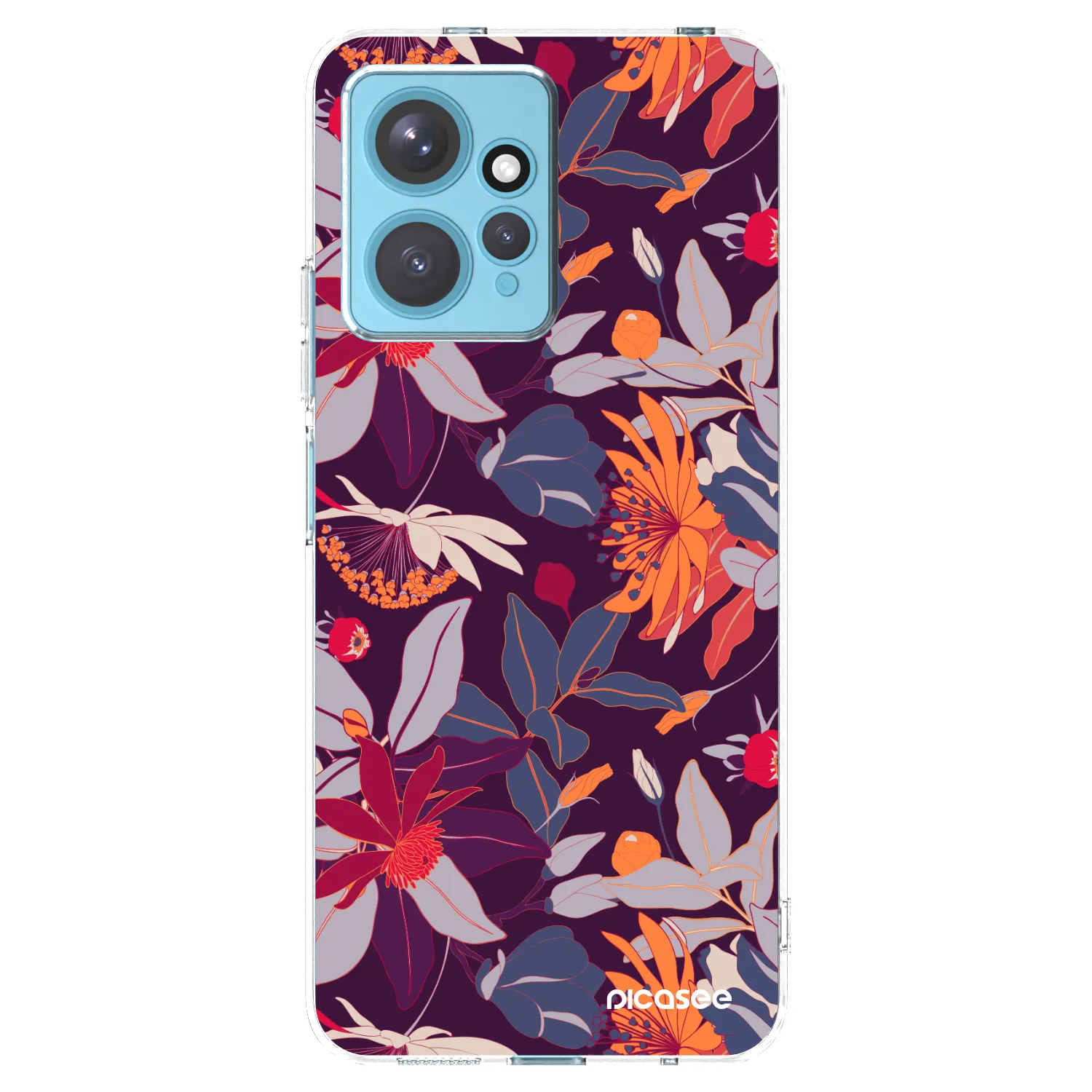 Picasee Xiaomi Redmi Note 12 4G Hülle - Transparentes Silikon - Purple Leaf