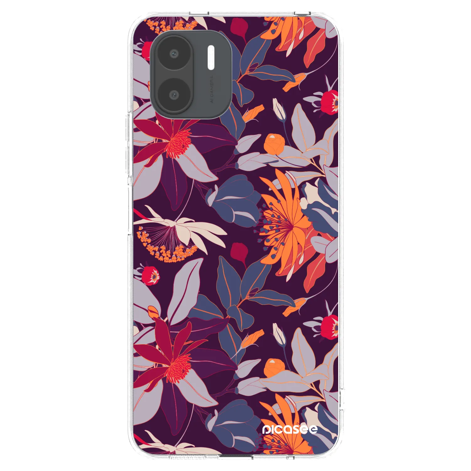 Picasee Xiaomi Redmi A2 Hülle - Transparentes Silikon - Purple Leaf